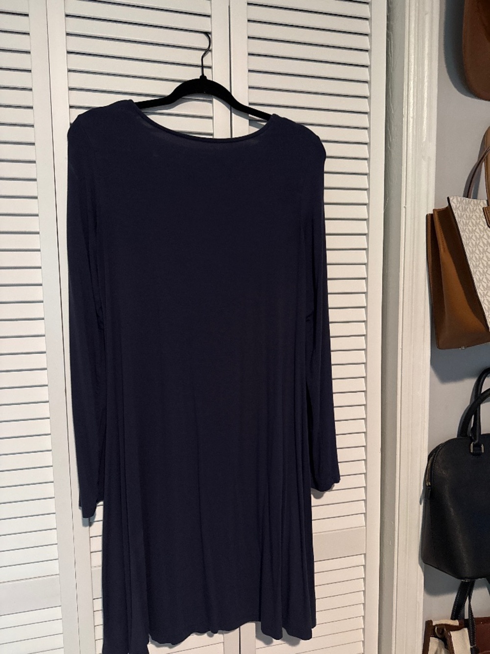 Old Navy Long-Sleeve Mini Swing Dress - Volcanic Glass - Medium (Tall)